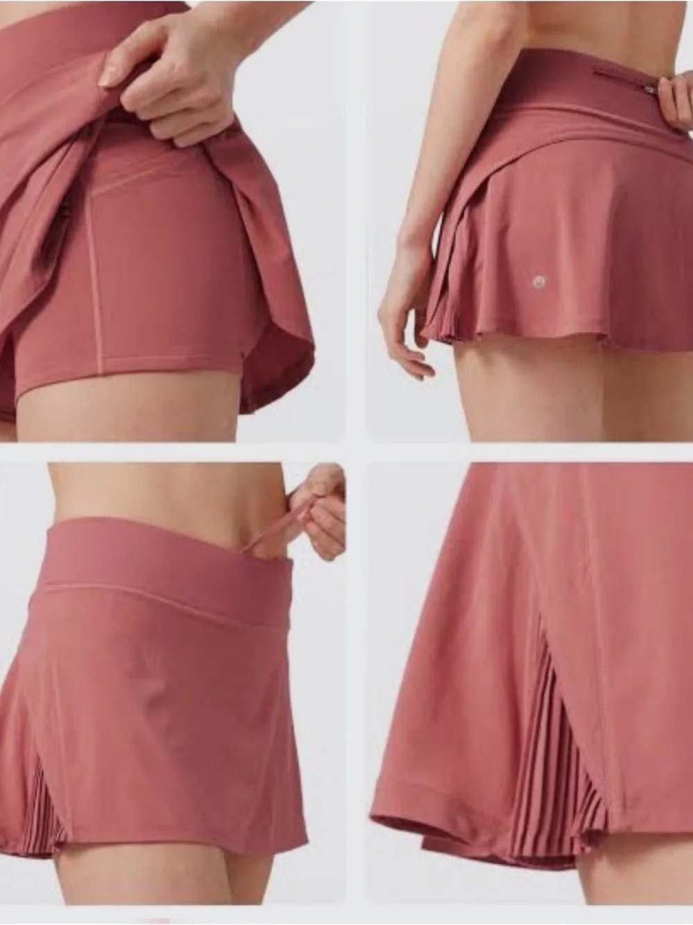 lululemon athletica Play off the Pleats skirt - Cherry Mint